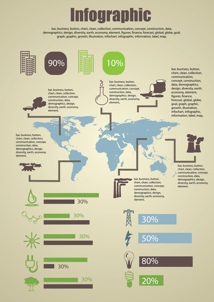 Environment infographics and diagrams - Вектор, зображення