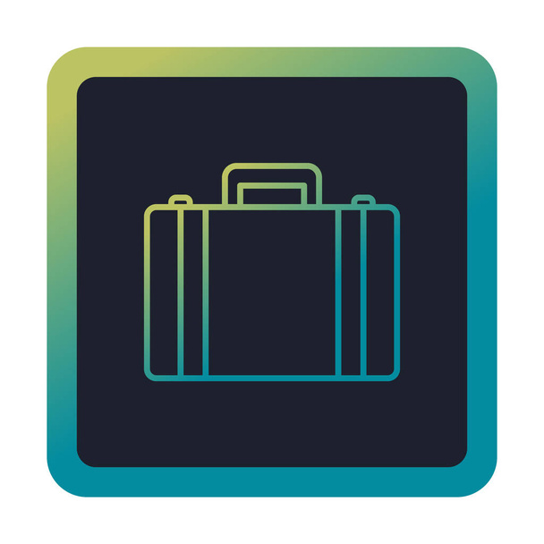 Maletín vector icono plano. Icono de caso de negocio, emoji maleta, ilustración de vectores - Vector, imagen