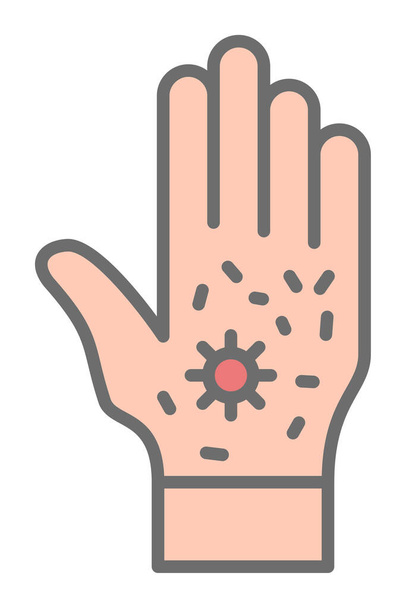 piszkos kéz ikon, vektor illusztráció - Vektor, kép