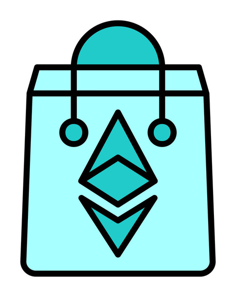 Ethereum táska web ikon, vektor illusztráció  - Vektor, kép