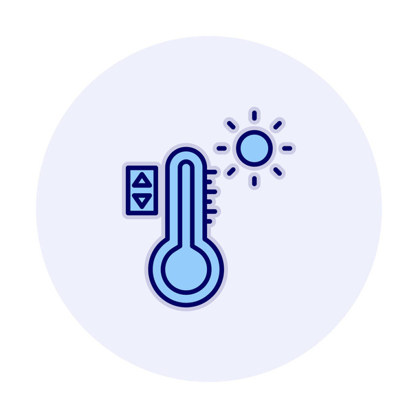 Ícone de controle de temperatura, ilustração de pictograma vetorial  - Vetor, Imagem