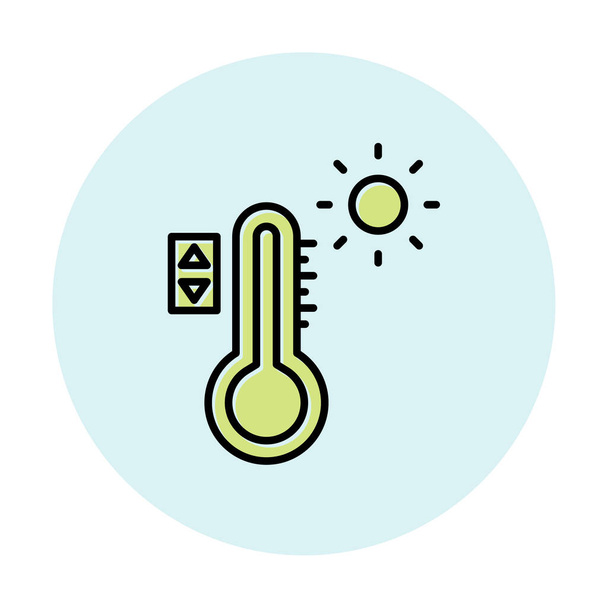Εικονίδιο ελέγχου θερμοκρασίας, εικονογράφηση διανυσματικού εικονογράμματος  - Διάνυσμα, εικόνα