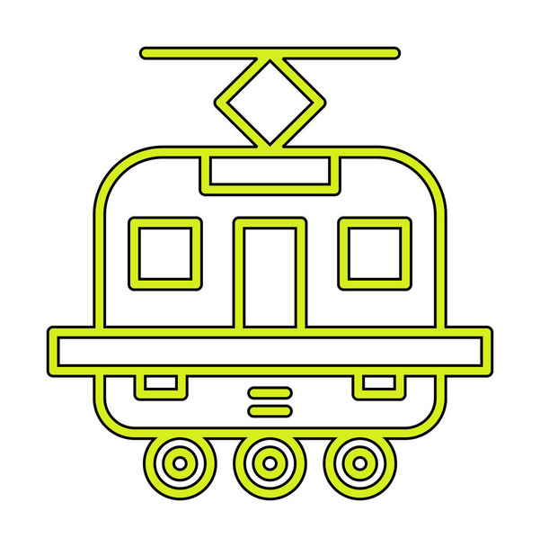 Icône signe de tramway. Tram tendance signe logo - Vecteur, image