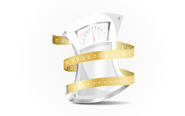 Κλίμακες για τη μέτρηση του βάρους ενός ανθρώπου, εικονίδιο - Διάνυσμα, εικόνα