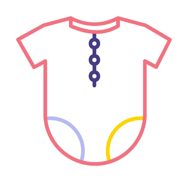 Baby Outfit Ikoon, Baby Bodysuit, Vector Illustratie - Vector, afbeelding