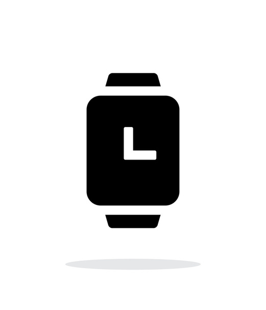 Time on smart watches simple icon on white background. - Vektör, Görsel