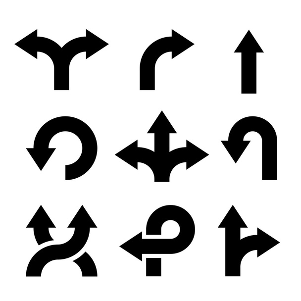 Arrows Icons Set. - Vector, Imagen