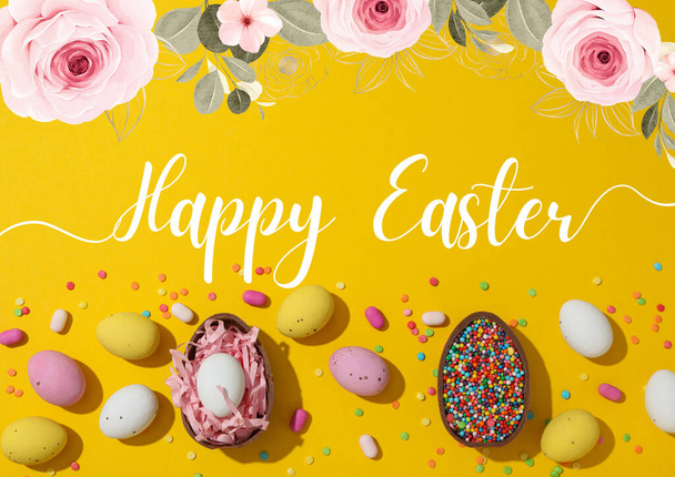 Easter, concept of Happy Easter, Happy Easter design - Photo, Image