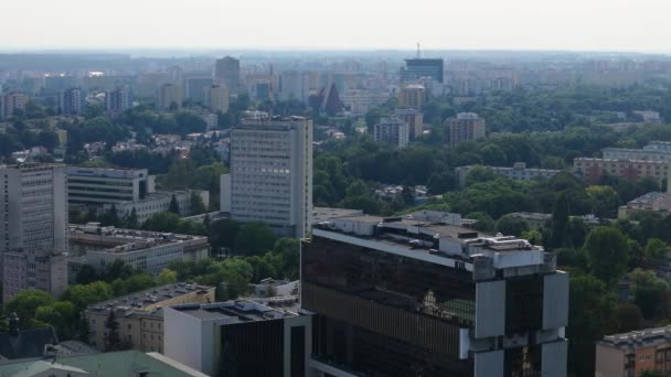 Beaux gratte-ciel Panorama Lublin Vue Aérienne Pologne. Images 4k de haute qualité - Séquence, vidéo