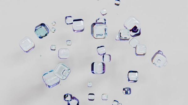 Crystal Clarity: Glassy-geometrian klusteri - Valokuva, kuva