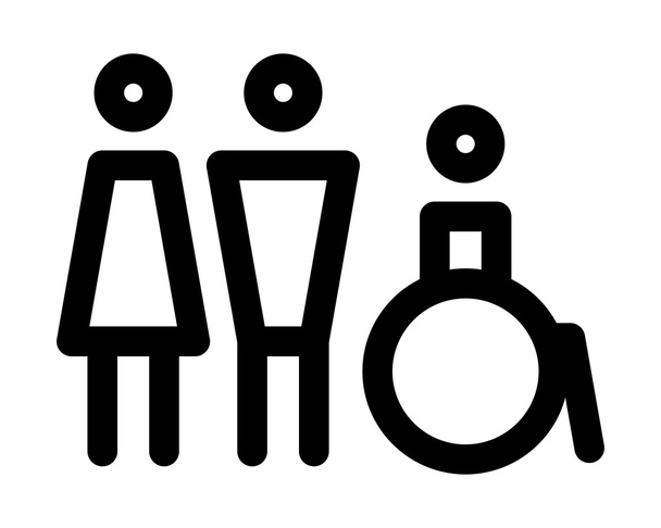 Homme, femmes et handicapés signe
 - Vecteur, image