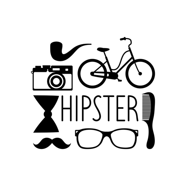 Hipster elements in flat style - Wektor, obraz