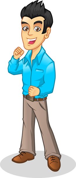 Young Manager Vector Cartoon Illustrations - Vector, Image