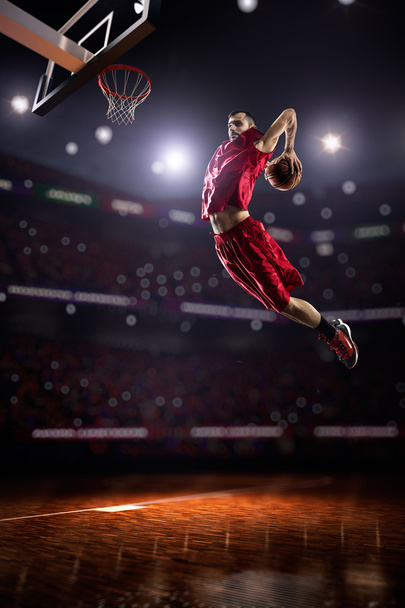 red Basketball player in action - Fotografie, Obrázek