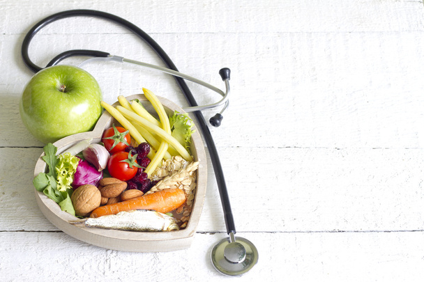 Healthy food in heart diet abstract concept - Photo, Image
