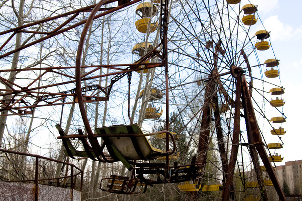 Óriáskerék Pripjaty ghost town, csernobili atomerőmű terve - Fotó, kép