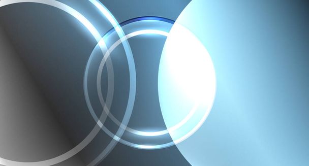 Neon glas cirkel copyspace voor uw tekst of product presentatie geometrische achtergrond. Vector illustratie voor Wallpaper, Banner, Achtergrond, Kaart, Boek illustratie, landing page - Vector, afbeelding