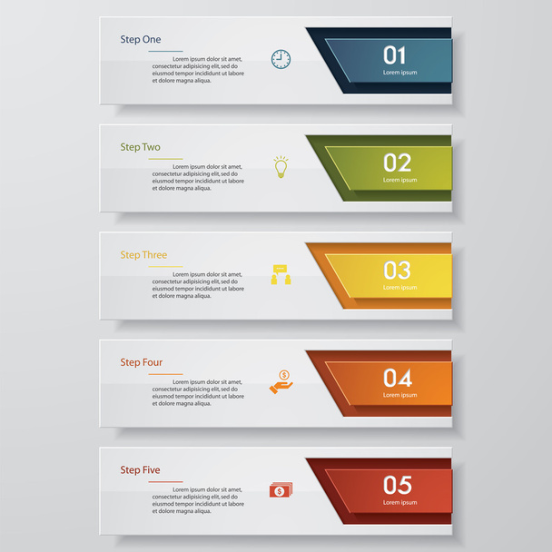Design clean number banners template/graphic or website layout. Vector. - Vektor, Bild