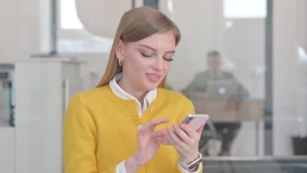 Portrait of Young Woman using Phone - Footage, Video