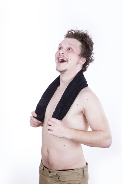 hombre fuerte con toalla
 - Foto, imagen