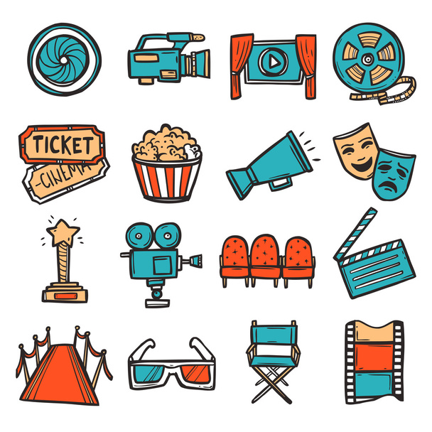 Иконы для кинотеатров
 - Вектор,изображение