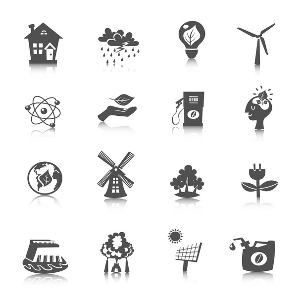 Eco Energy Icons Set - Vector, Image