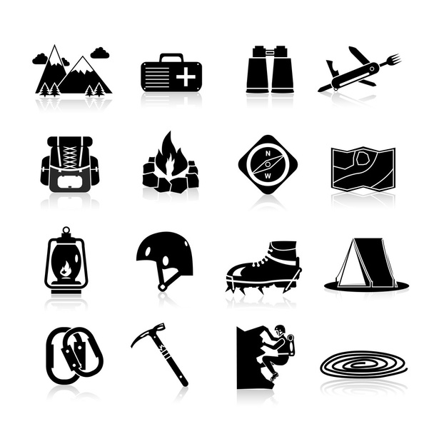 Иконы в черном
 - Вектор,изображение