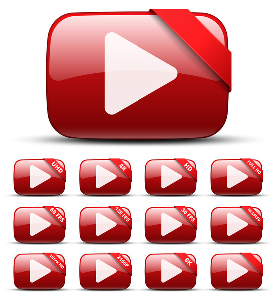 Video button - Vecteur, image