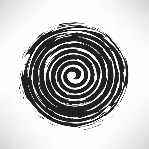 Grunge spiraalpatroon - Vector, afbeelding