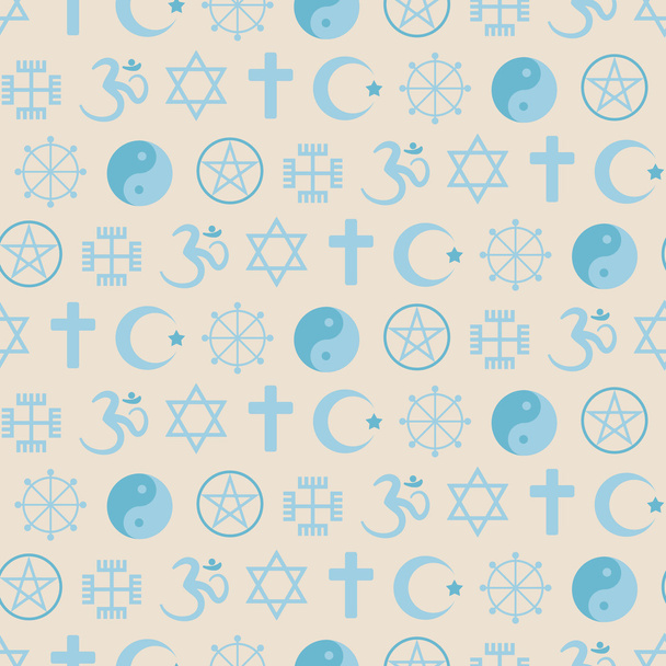 nahtloser Hintergrund mit religiösen Symbolen - Vektor, Bild