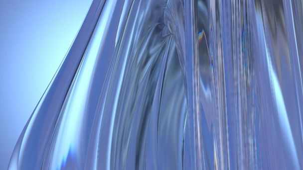 Friss Friss Elegáns Modern 3D Renderelés Absztrakt Háttér, mint Ice Crystal Glass Kiváló minőségű 3D-s illusztráció - Fotó, kép