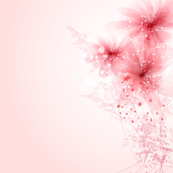 Vector background with pastel flowers - Vector, Image