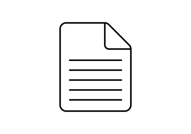 Text document black icon on white background. - Vector, Image