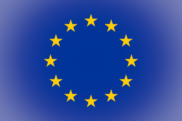 vlag van Europa vignetted - Foto, afbeelding