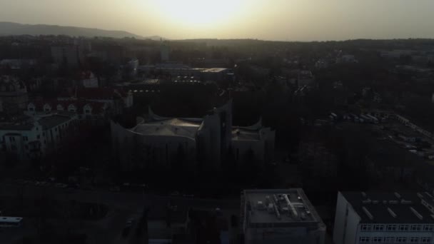 Güzel Panorama Bielsko Biala Hava Manzarası Polonya. Yüksek kalite 4k görüntü - Video, Çekim