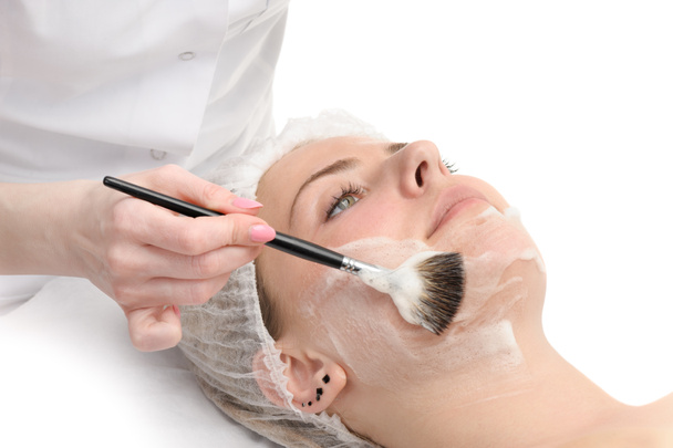 kosmetický salon, obličejové masky, použití - Fotografie, Obrázek