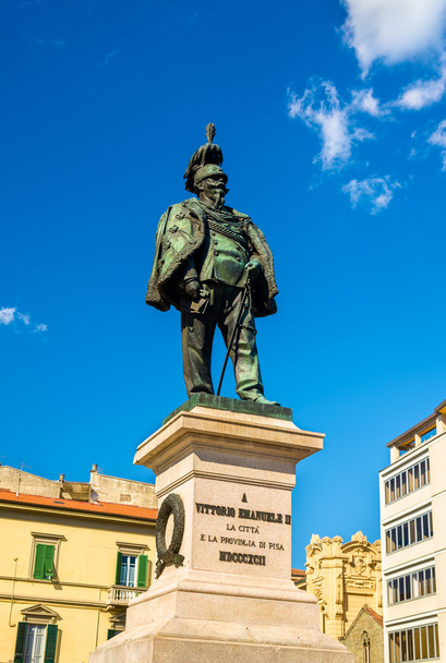 Statue of Vittorio Emanuele II in Pisa - Italy - Photo, Image