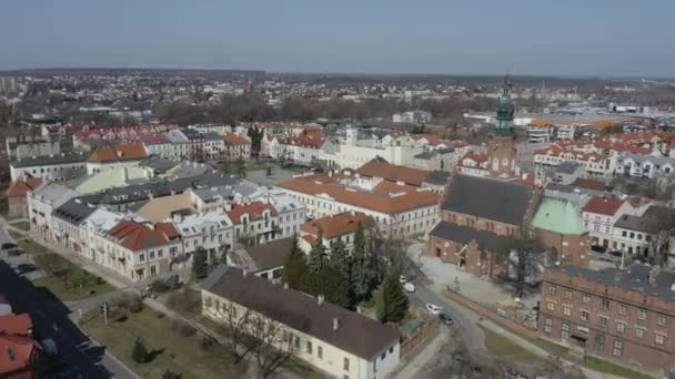 Beautiful Market Square Radom Aerial View Poland. Vysoce kvalitní 4K záběry - Záběry, video