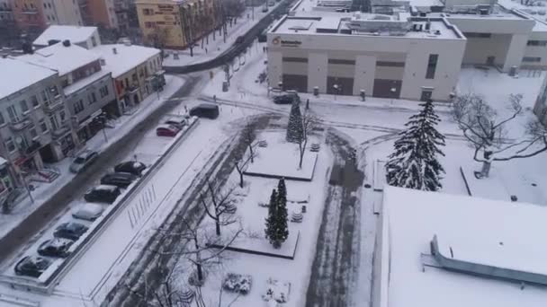 Зимова променада Deptak Belchatow Air View Poland. Високоякісні 4k кадри - Кадри, відео