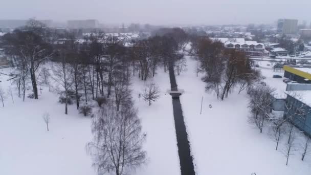 Панорама річки Сніг Повітряний Вид Польщі. Високоякісні 4k кадри - Кадри, відео