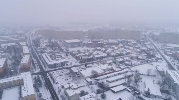 Panorama Downtown Skyscraper Belchatow Luftaufnahme Polen. Hochwertiges 4k Filmmaterial - Filmmaterial, Video