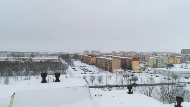 Κτήμα Snow Dolnoslaskie Belchatow Aerial View Poland. Υψηλής ποιότητας 4k πλάνα - Πλάνα, βίντεο