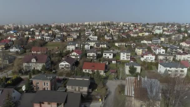 Güzel Panorama Konutları Bielsko Biala Hava Manzarası Polonya. Yüksek kalite 4k görüntü - Video, Çekim