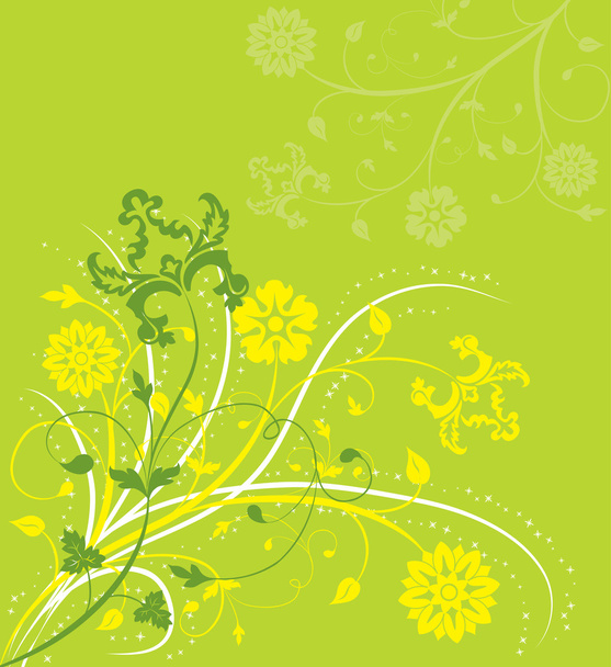 花のデザイン要素の背景、ベクトル - ベクター画像