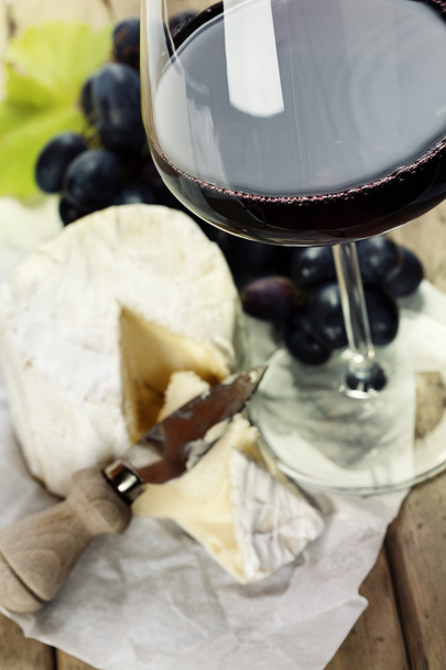 Cheese, grape and wine - Valokuva, kuva