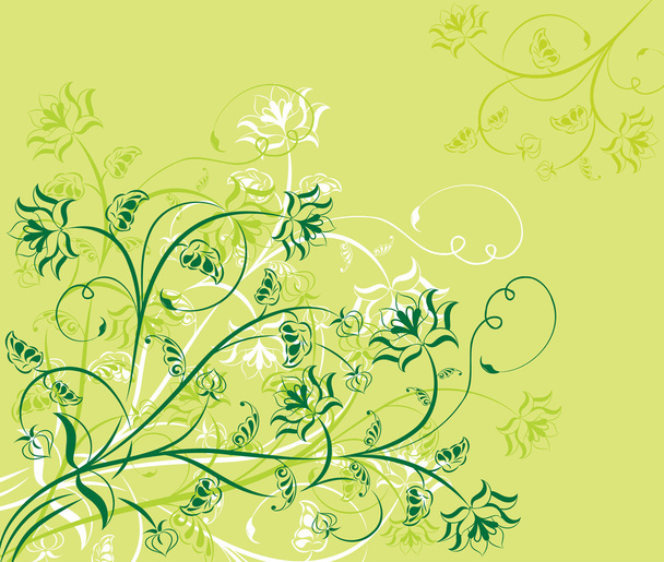 Floral background, elements for design, vector - Vector, Imagen