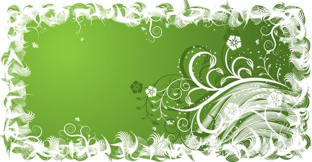 Grunge floral background, vector - Vektor, obrázek
