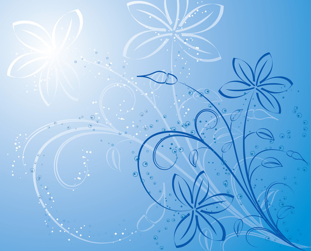 Floral background, vector - Διάνυσμα, εικόνα