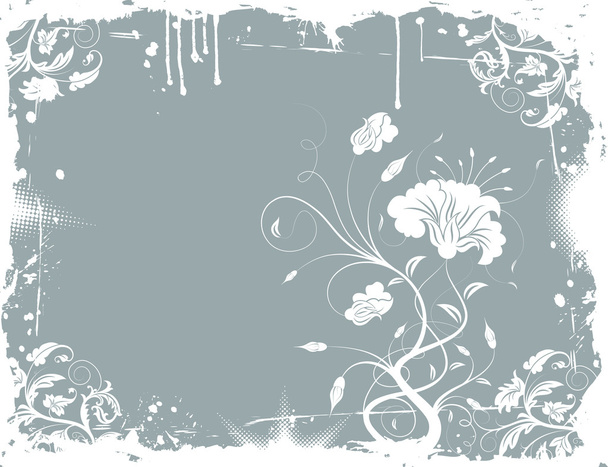 Grunge floral chaos - Vector, afbeelding