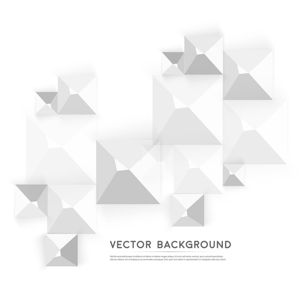 Vector Abstract geometric shape from gray cubes. - Vettoriali, immagini